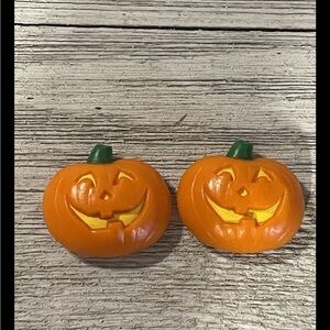 2 Jack-O-Lantern Button Covers Pumpkin Button Covers